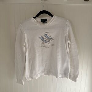 Ralph Lauren 100% cotton Cream Nautical Sweater